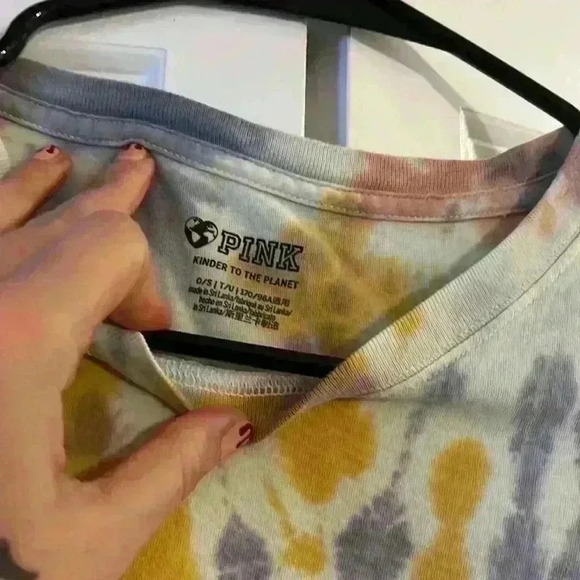 Oversized pink tye dye tshirt graphic tee - Picture 3 of 6